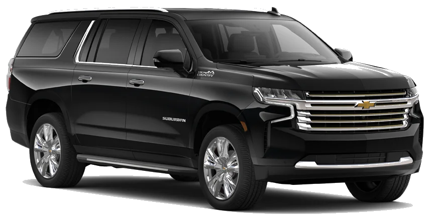 Chevrolet Suburban and Cadillac Escalade 4x4 SUVs for winter transportation in the Hamptons